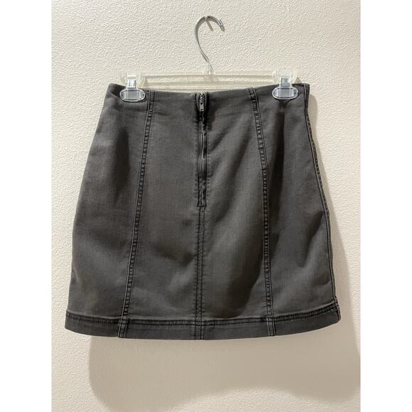 FREE PEOPLE Skirt Size 4 Gray - Picture 2 of 6